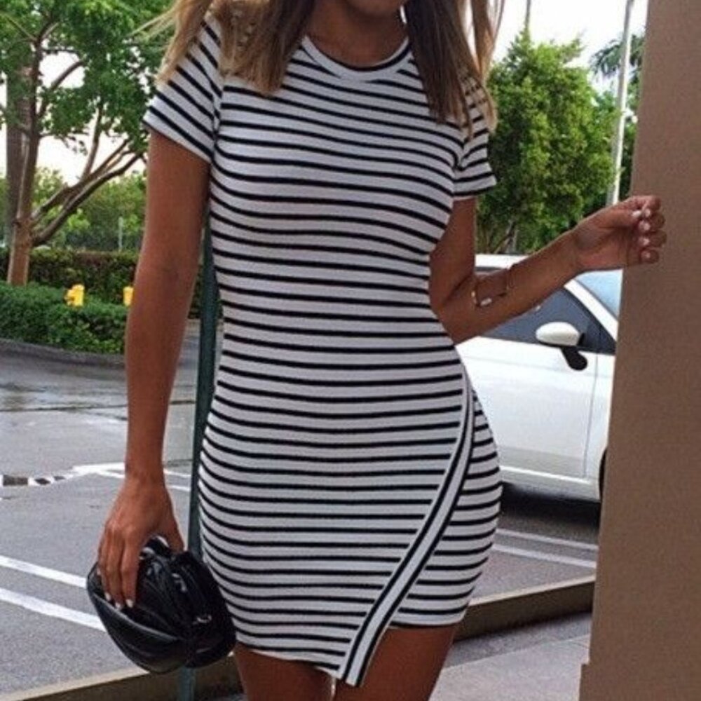 Asymmetric mini dress
